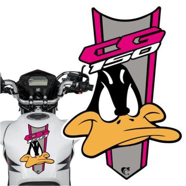 Imagem de Adesivo Faixa Gravata sem resina Moto CG 150/160 Patolino Rosa - Teu A