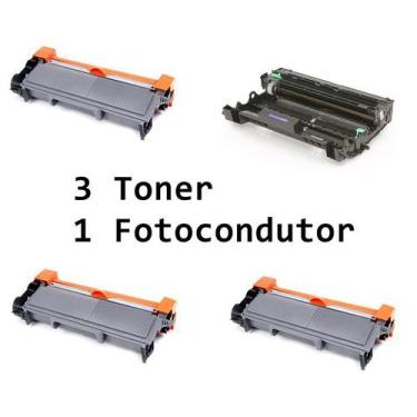 Imagem de 3 Toner 1 Fotocondutor Compatível Brother Tn2340 Tn2370 - Byqualy