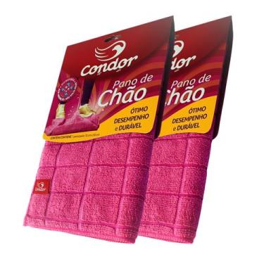 Imagem de Pano de Chão Microfibra Grande 70x50cm Kit C/ 2 Panos - Condor