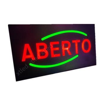 Imagem de painel de led ABERTO bivolt letreiro placa luminoso LED PISCAR - tltle