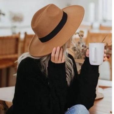 Imagem de Chapéu Fedora Bege de Feltro Linha Luxo Unissex - Rei Look