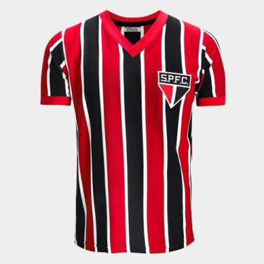Imagem de Camisa Retrô São Paulo Athleta Masculina, Listrado, P