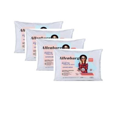 Imagem de Kit 4 Travesseiros Dueto Toque de Seda 50 x 70 Altenburg