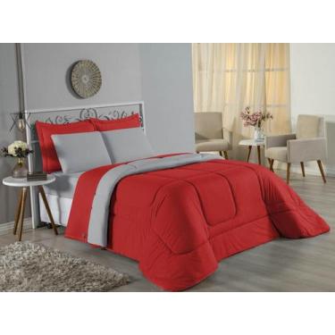 Imagem de Edredom Casal Queen Size Malha 100% Algodão - Davy Enxovais, VERMELHO/