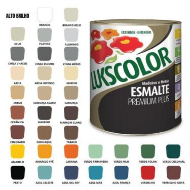 Imagem de Tinta Esmalte Sintetico Brilhante 900ml Lukscolor Cores, Conhaque