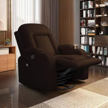 Imagem de Poltrona do Papai Reclinável Giratória e Balanço Sala de Cinema Crihs 