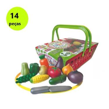 Imagem de Brinquedo Infantil Feirinha Orgânica de Legumes Cestinha - Big Star