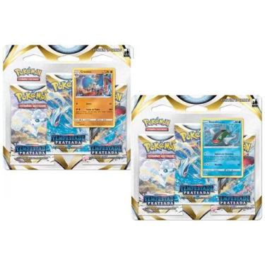 Imagem de Carta Pokémon Kit 2 Blister Triplo Tempestade Prateada EE12 - Copag