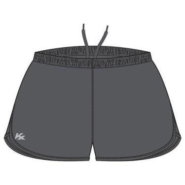 Imagem de Shorts Duplo de Corrida Kanxa Feminino, Feminino, Chumbo, G