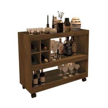 Imagem de Aparador Bar com Adega 4050 - JB Bechara, Canela Madeirado
