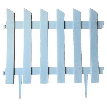 Imagem de Cerca para jardim decorativa canteiro kit com 10 m plástico reciclado 