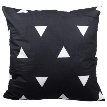 Imagem de Kit 2 Capas De Almofadas Sala Quarto 43 X 43 Cm - PGB, Preto triângulo