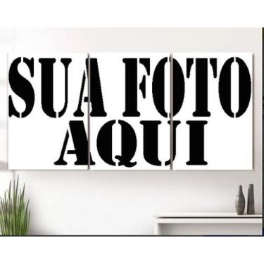 Imagem de Painel Quadro Lindo Foto Personalizado 3 Peças  - NEYRAD