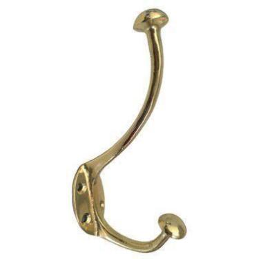 Imagem de Cabide Pendurador Para Parede Dois Ganchos Em Bronze Roupas - Wilmil