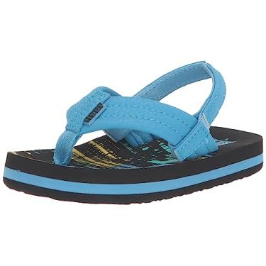 Imagem de Reef Chinelo infantil unissex Little Ahi, Piso dos anos 80, 8 Little Kid