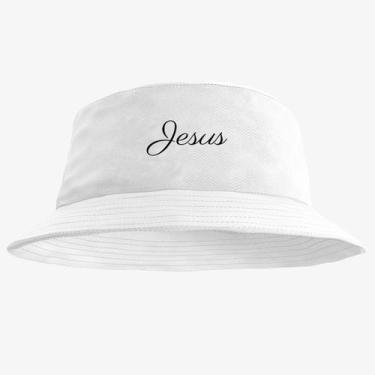 Imagem de Chapéu Bucket Hat Estampado Jesus - MP Moda Masculina, Único, Branco
