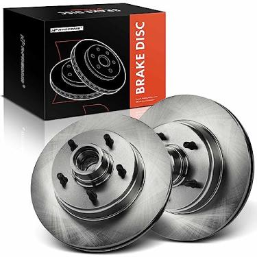 Imagem de A-Premium Conjunto de rotores de freio a disco ventilado dianteiro de 11,85 polegadas (301 mm) compatível com modelos selecionados Chevrolet e GMC - Astro 1990-2002, Safari 1990-2002, RWD conjunto de