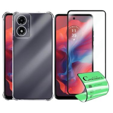 Imagem de Kit Capa Capinha Anti Impacto + Película Ceramica 9D Para Motorola Moto G04 G24 G04S