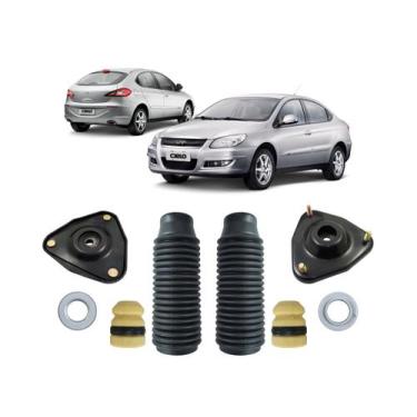 Imagem de Par Kit Batente Suspensão Dianteira Chery Cielo 2010 A 2012 - QualyKit