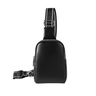 Imagem de AMPOSSTO Pequena bolsa tiracolo feminina mini bolsa de peito moderna pochete bolsa tiracolo moderna bolsa de ombro bolsa bolsa de ombro, Preto