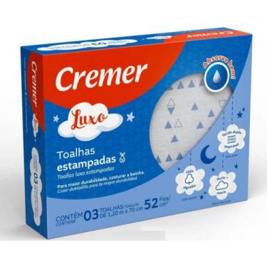 Imagem de Toalha Fralda Luxo Estampa Menino 70x120cm Caixa C/3 Cremer - Dugu