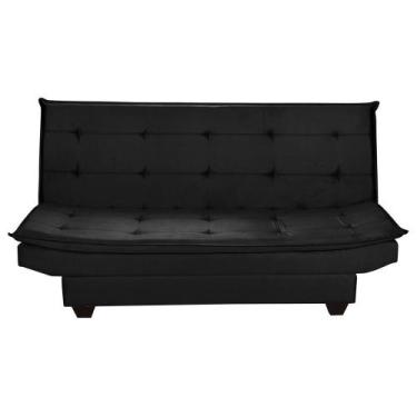 Imagem de Sofá camas glamour tecido preto - Village Móveis