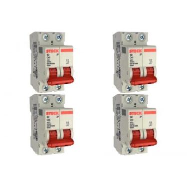 Imagem de Kit C/4 - Disjuntor Steck "Din" Bipolar 40A. C