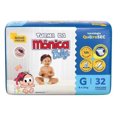 Imagem de Fraldas descartaveis turma monica economica g com 32 unidades - Ontex