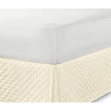 Imagem de Saia box para Cama Casal Padrão Matelada - PALHA - Enxovais Seu Lar, C