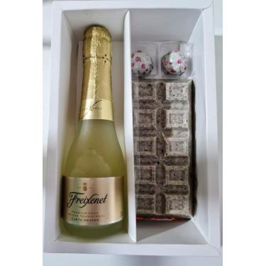 Imagem de Caixa Mini Blanc Brigadeiro Brasil, Recheada com Nutella e Brigadeiro