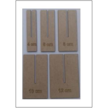 Imagem de Kit 5 Peças Gabarito Molde em MDF Cru para Laços - AGV Criações