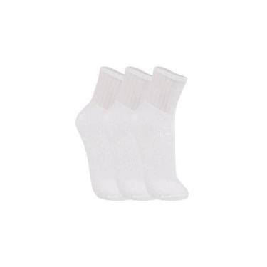 Imagem de Kit 3 Pares de Meias Brancas Trifil T08721 Esportiva, M (35/38), Branc