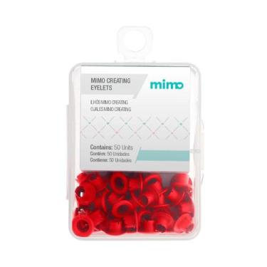 Imagem de Ilhós Mimo Creating - Redondo - Vermelho Puro - 4,5 mm - 50 Unids