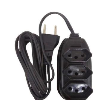 Imagem de Extensao pl 2 metros preto plug extensor