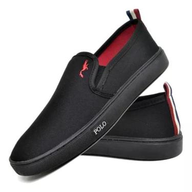 Imagem de Tênis Sapatenis Masculino Casual Slip On Iate - Polo BLu, Preto, 40
