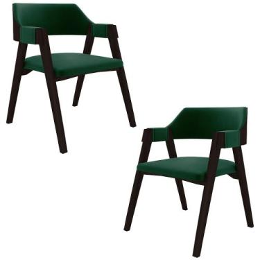 Imagem de Kit 2 Cadeiras Sala de Jantar e Jogos Carteados Madeira Maciça Poker V