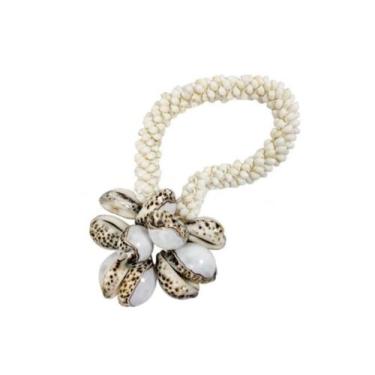 Imagem de Colar de Mesa Conchas Resina Artesanal Decorativo 40cm Luxo - LUXdécor