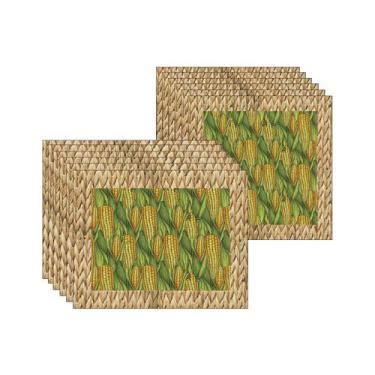 Imagem de Kit Jogo Americano + Guardanapo Milho/Palha - NSW, 6 Peças