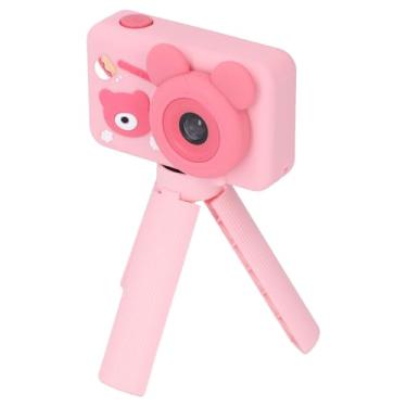 Imagem de Câmera Digital, Luz de Preenchimento de Câmera Portátil, Suporte para Foco Automático para Registros de Vida para Crianças e Adolescentes (Rosa)
