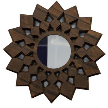 Imagem de Mandala Decorativa Ambiente Sala Quarto 50x50 38125 - CREATUS, marrom