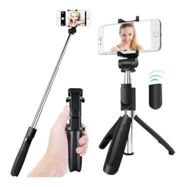 Imagem de Bastão Tripé Bluetooth Mini 360º Pau De Selfie 3 em 1 Celular