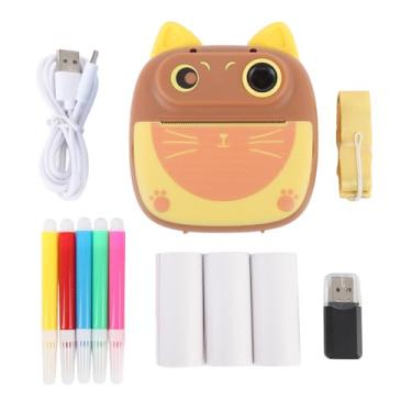Imagem de Impressão Instantânea de Câmera Infantil, Câmera Digital Kitty que Imprime Fotos para Crianças, Zoom 4x, para 3 4 5 6 7 8 9 Meninas Meninos de 10 Anos, Com Cartão SD de 32 GB
