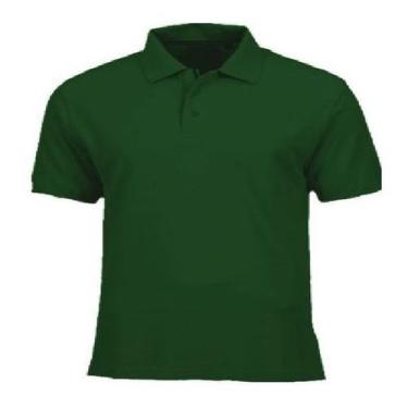 Imagem de Camisa Masculina Gola Polo Plus Size Piquet Poliéster - Genérico, Verd