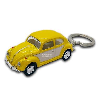 Imagem de Carrinho de ferro Fusca, Miniatura de carro colecionável, abre portas e capô, Com fricção, Disponível em 6 cores, 12 CM (Amarelo)