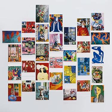 Imagem de EDENMS Henri Matisse Art Postais, Pintura Famosa Arte Abstrata Cartões Postais Pacote a Granel (pacote com 30), Kit de Colagem de Fotos Estéticas Vintage, Cartazes Postais para Estudantes Escolares,