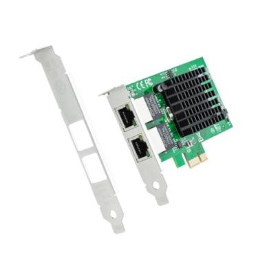 Imagem de ipolex Intel 82576 Chip Dual NIC, placa de rede de 1 Gb Compare com Intel E1G42ET NIC, PCI Express 2.1 X1, 2 portas RJ45, placa Ethernet de baixo perfil para Windows/Windows Server/Linux