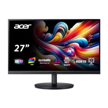 Imagem de Acer CB272K 68.6 cm UHD 3840x2160 IPS Monitor de computador profissional para criadores 99% sRGB precisão de cor Delta E<1 HDR10 Suporte ajustável de altura - Inclinação, giro, pivô | portas USB tipo