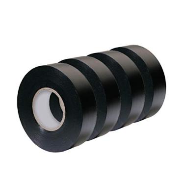 Imagem de Fita de vinil elétrica profissional Xtricity, rolo de 1,9 cm x 1,8 m, nominal de 600 volts, suporte de vinil à prova d'água, perfeito para trabalho de fiação elétrica, listado pela UL, certificado CSA, (preto - pacote com 1), Pack of 4, Black