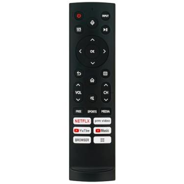 Imagem de Controle remoto de substituição de voz ERF3H90H aplicável para Hisense Smart Android TV 55E7K 75U7G 55U6G 65U6G 75U6G 55U7G 65U7G 55U8G 50U6G 65U8G 75U9DG 75A6H 75U78G 55U8G U78G 6 5U78G 65U88G