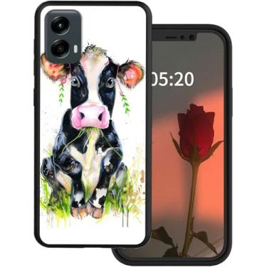 Imagem de Rossy Capa para celular Motorola Moto G Stylus 5G 2024 com estampa artística de vaca leiteira para mulheres e homens, capa de proteção de silicone TPU macio antiarranhões à prova de choque para Moto G